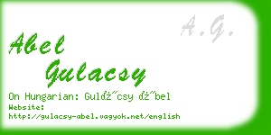 abel gulacsy business card